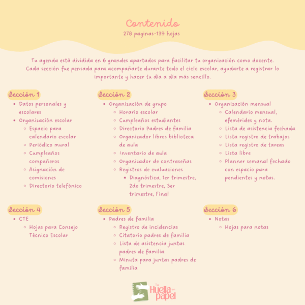 Agenda Mi pequeño Jardín